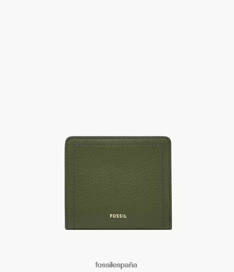 billetera 804XJ4783 verde mujer Fossil logan pequeño plegable