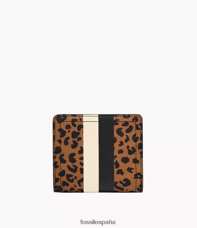 billetera 804XJ4856 Huella animal mujer Fossil logan rfid pequeño plegable