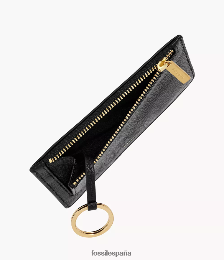 billetera 804XJ4746 negro mujer Fossil tarjetero logan