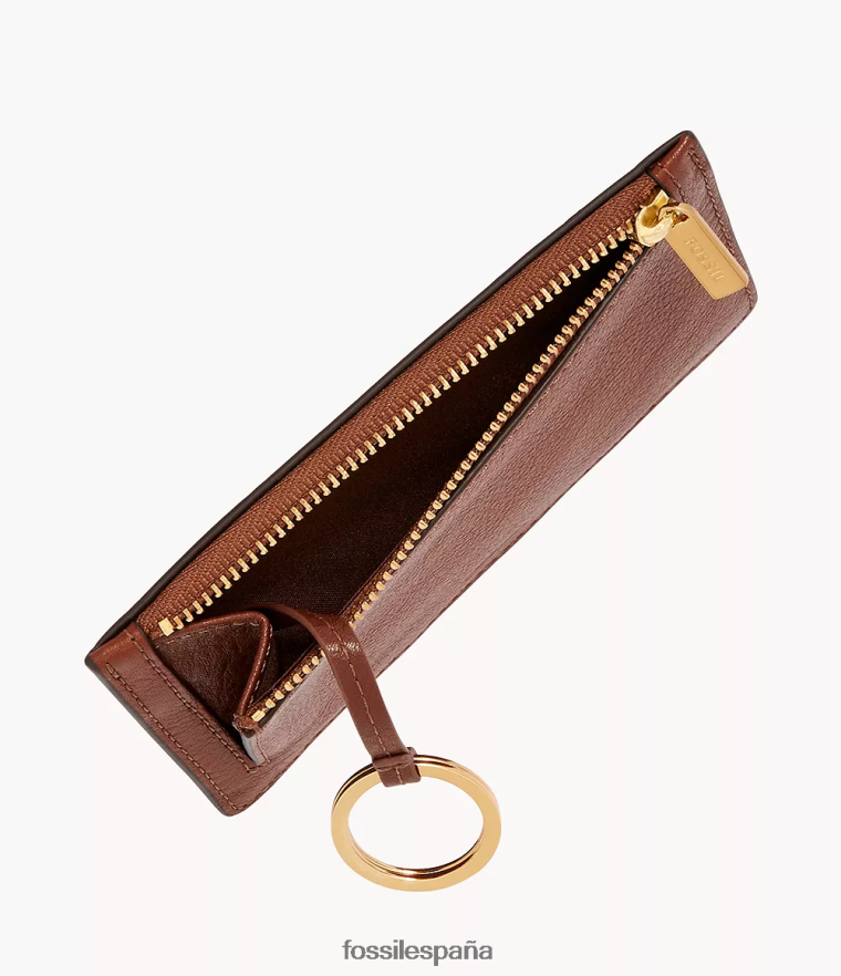 billetera 804XJ4747 marrón mujer Fossil tarjetero logan