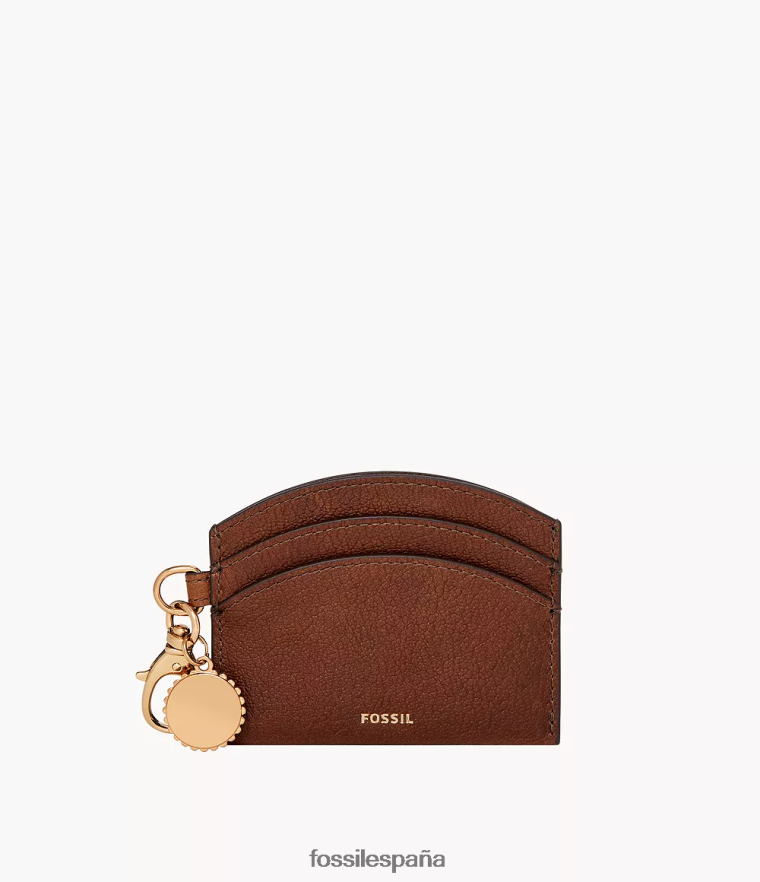 billetera 804XJ4748 marrón mujer Fossil estuche para tarjetas polly