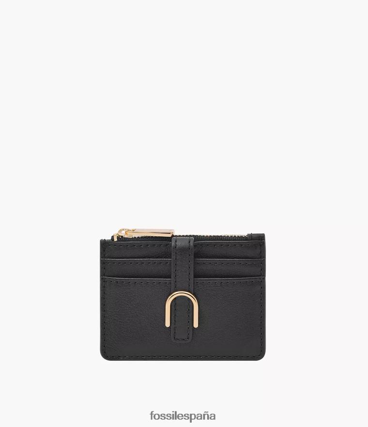 billetera 804XJ4761 negro mujer Fossil tarjetero vada con cremallera