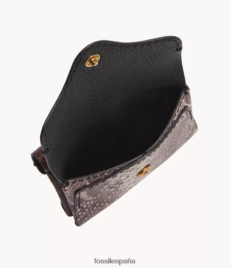 billetera 804XJ4770 estampado de serpiente mujer Fossil tarjetero patrimonial
