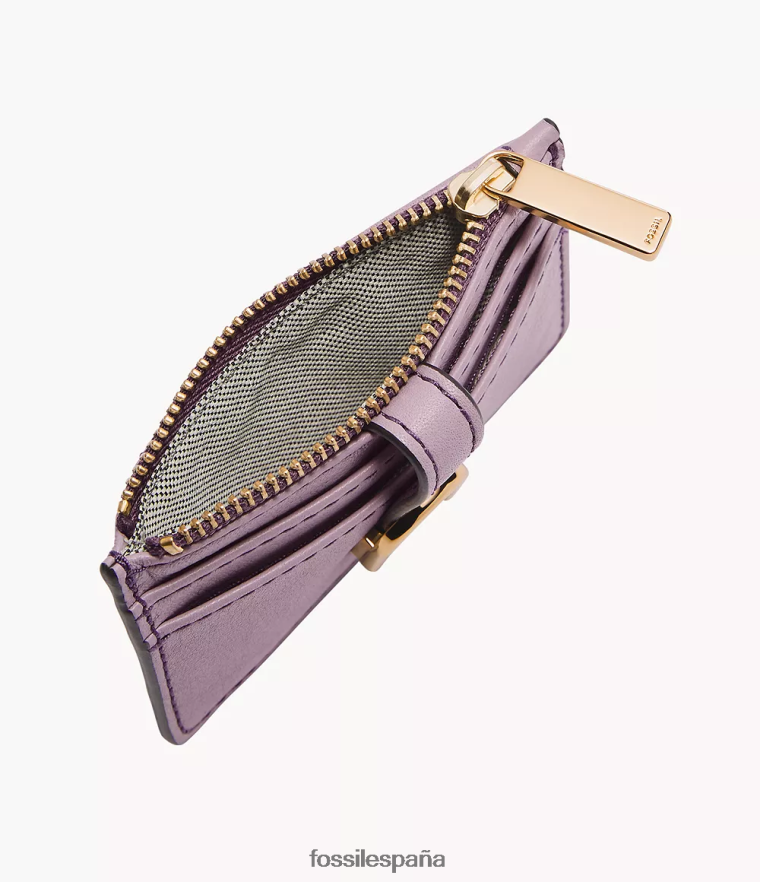 billetera 804XJ4780 púrpura mujer Fossil tarjetero vada con cremallera