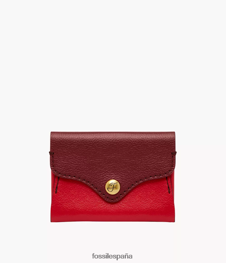 billetera 804XJ4875 rojo mujer Fossil tarjetero patrimonial