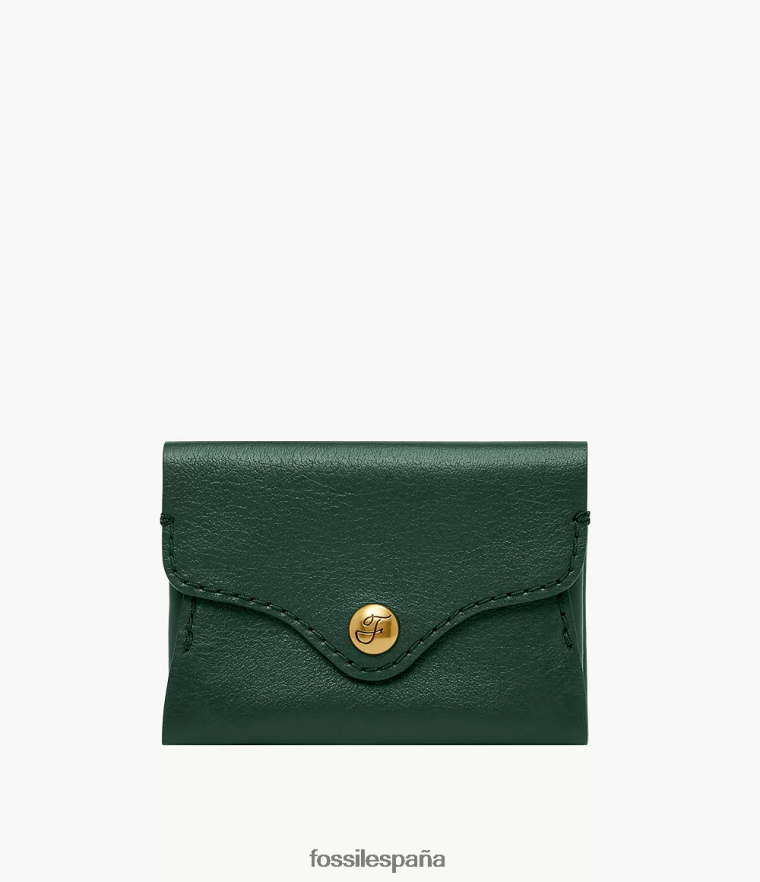 billetera 804XJ4879 verde mujer Fossil tarjetero patrimonial