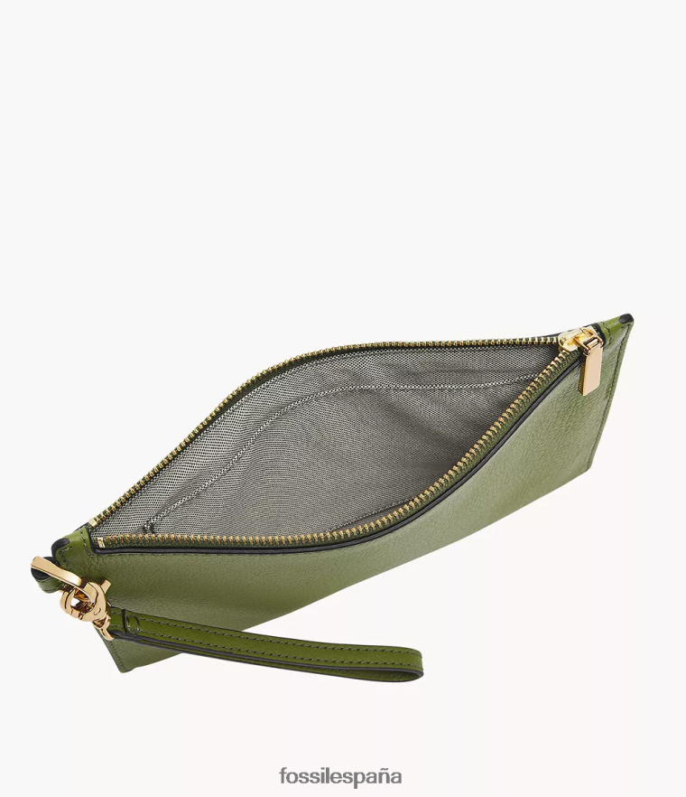 billetera 804XJ4793 verde mujer Fossil pulsera de regalo