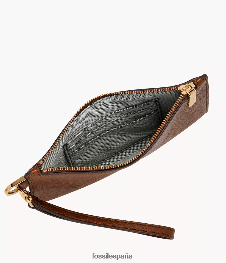 billetera 804XJ4796 marrón mujer Fossil pulsera pequeña
