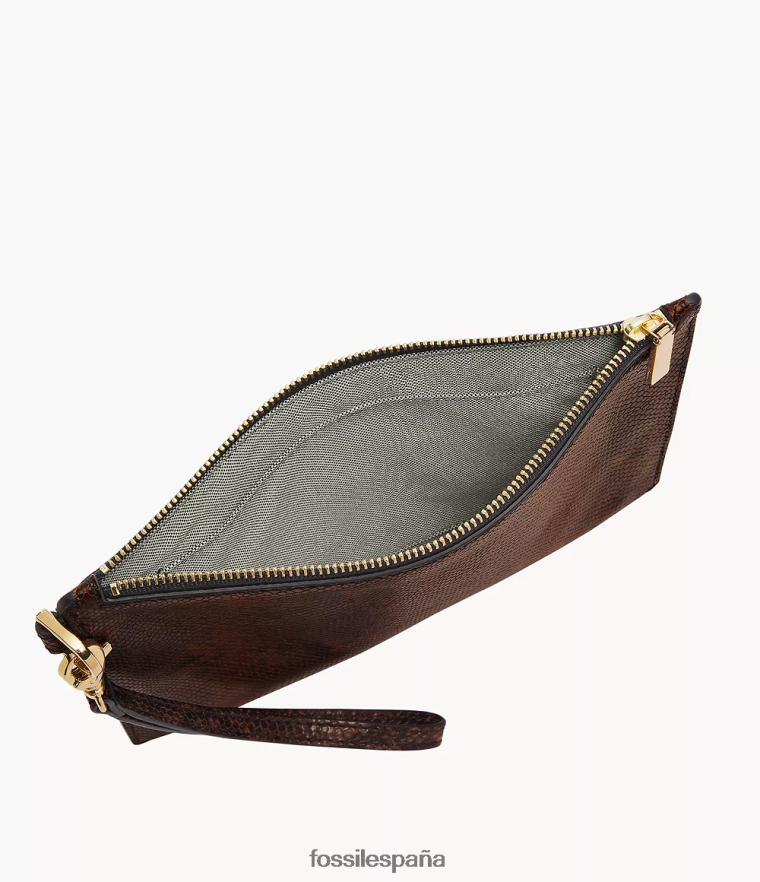 billetera 804XJ4799 estampado de serpiente mujer Fossil pulsera de regalo