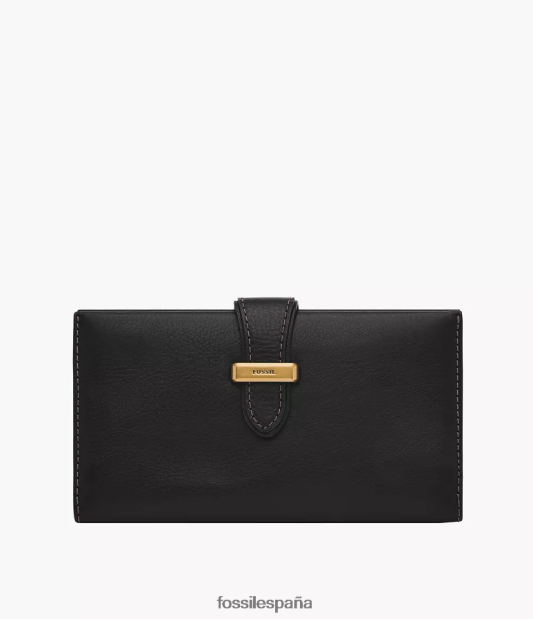 billetera 804XJ4817 negro mujer Fossil bolso de mano con lengüeta tremont