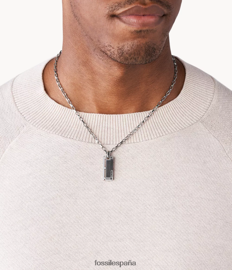 joyas 804XJ41954 plata hombres Fossil collar