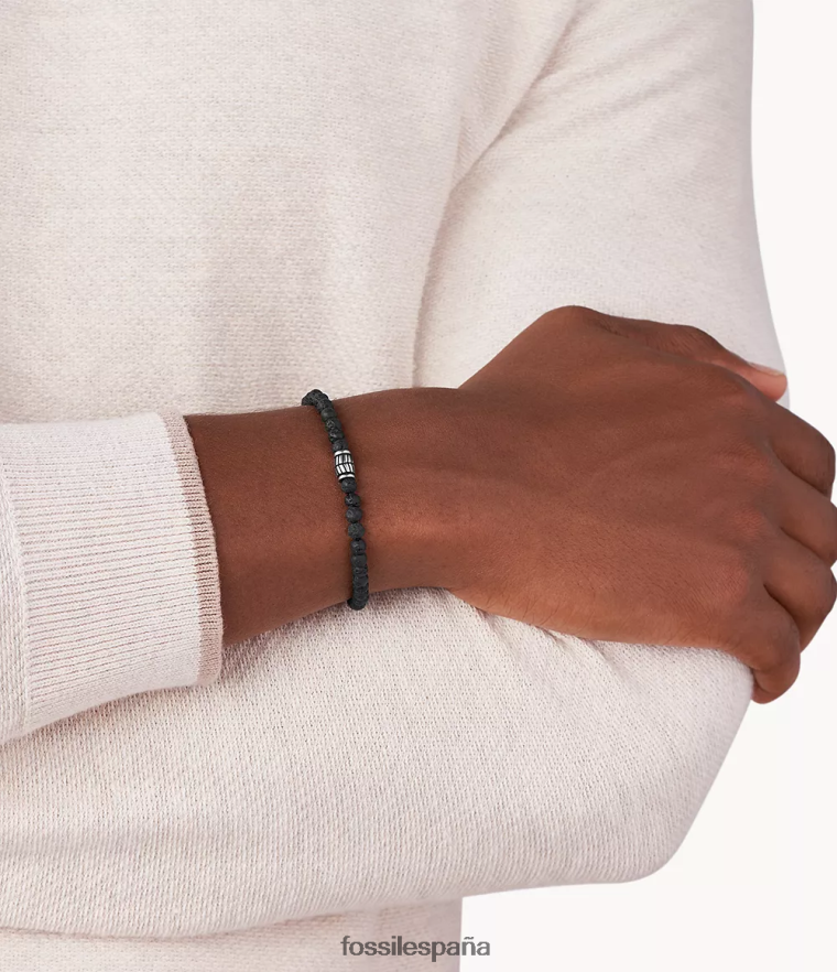 joyas 804XJ41850 negro hombres Fossil pulsera semipreciosa