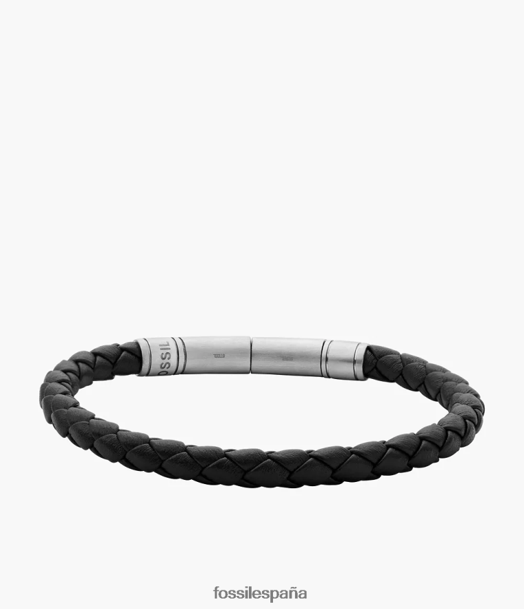 joyas 804XJ41862 marrón hombres Fossil pulsera de cuero trenzada casual vintage
