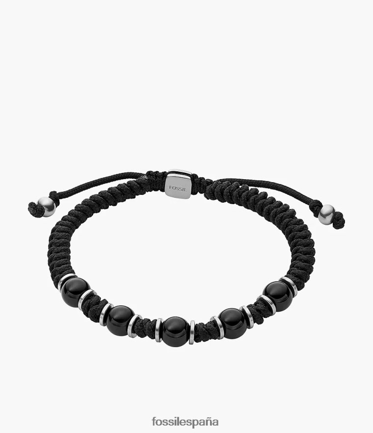 joyas 804XJ41867 negro hombres Fossil pulsera de cuentas de ónix