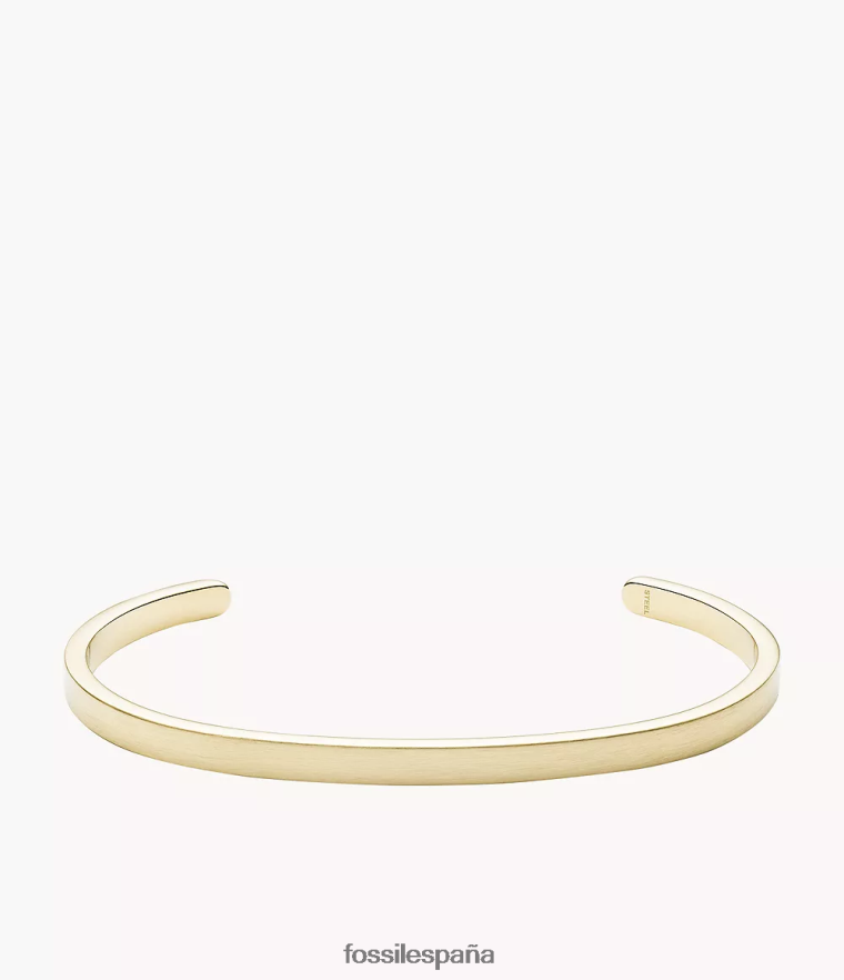 joyas 804XJ41881 tono dorado hombres Fossil pulsera americana moderna de acero inoxidable
