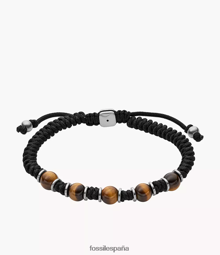 joyas 804XJ41891 ojo de tigre hombres Fossil pulsera de cuentas
