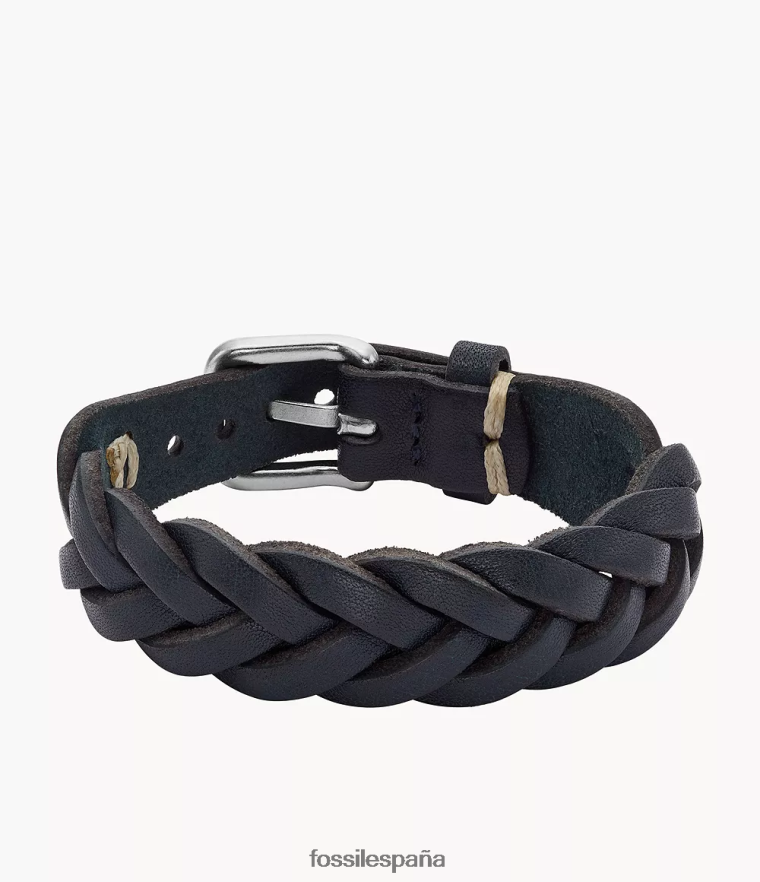 joyas 804XJ41897 Armada hombres Fossil pulsera de cuero con correa de cuero
