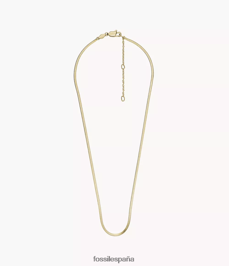 joyas 804XJ41140 tono dorado mujer Fossil Oh, qué encantador collar de cadena de serpiente de acero inoxidable.