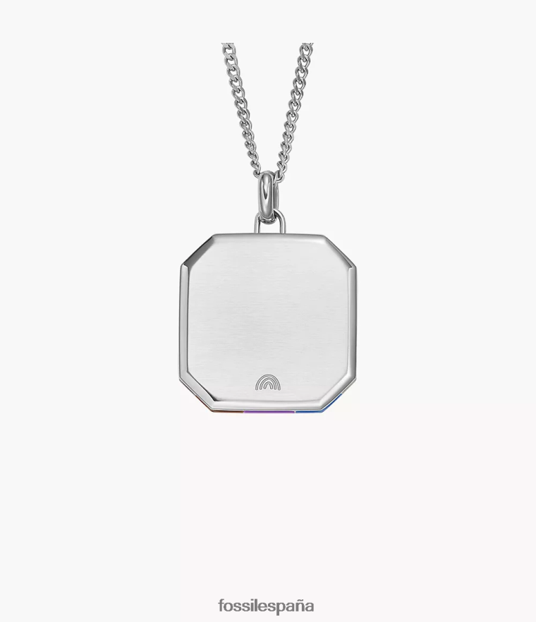 joyas 804XJ4896 multi mujer Fossil collar de cadena de acero inoxidable orgullo