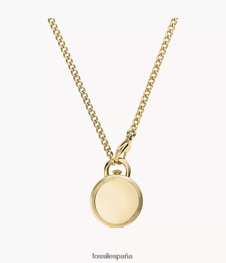 joyas 804XJ4898 tono dorado mujer Fossil Medallón de reloj Jacqueline de tres manecillas de acero inoxidable.