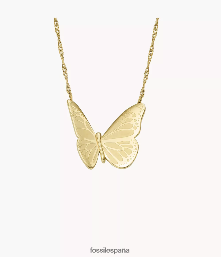 joyas 804XJ4900 tono dorado mujer Fossil collar de cadena de acero inoxidable la la land