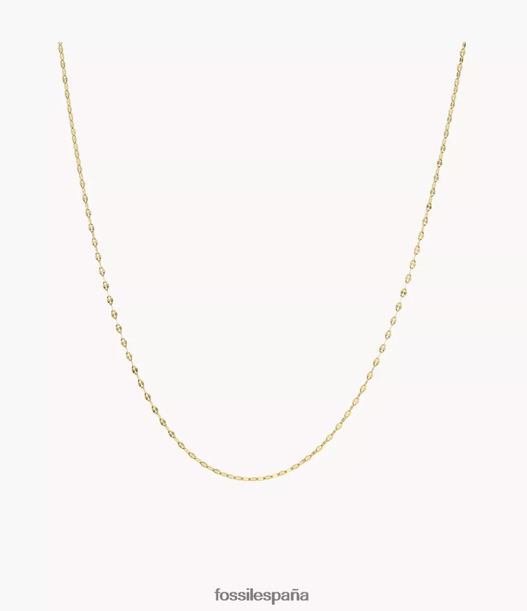 joyas 804XJ4933 tono dorado mujer Fossil Corra Oh, qué encantador collar de cadena de acero inoxidable