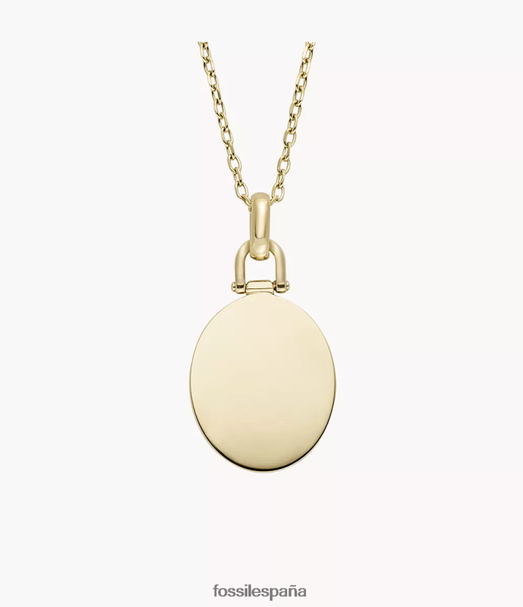 joyas 804XJ4942 tono dorado mujer Fossil collar con colgante de acero inoxidable