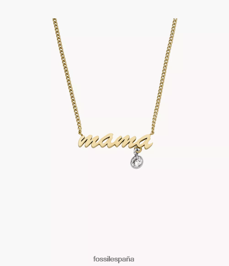 joyas 804XJ4945 Dos tonos mujer Fossil collar con nombre sadie collar de cadena de acero inoxidable