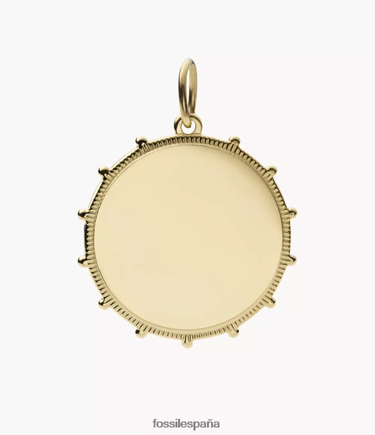joyas 804XJ41138 tono dorado mujer Fossil corra oh tan encantador colgante de acero inoxidable