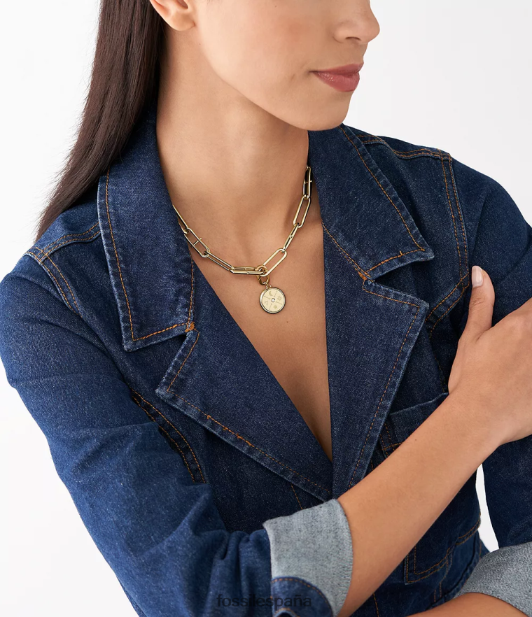 joyas 804XJ41176 tono dorado mujer Fossil Oh, qué encantador dije de acero inoxidable.