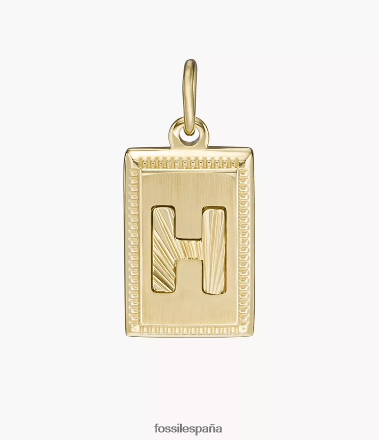 joyas 804XJ41224 tono dorado mujer Fossil Oh, tan encantador colgante inicial de acero inoxidable.