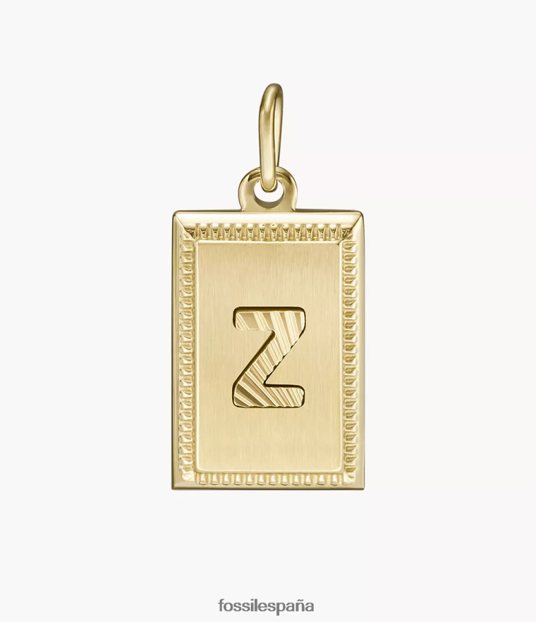 joyas 804XJ41272 tono dorado mujer Fossil Oh, tan encantador colgante inicial de acero inoxidable.