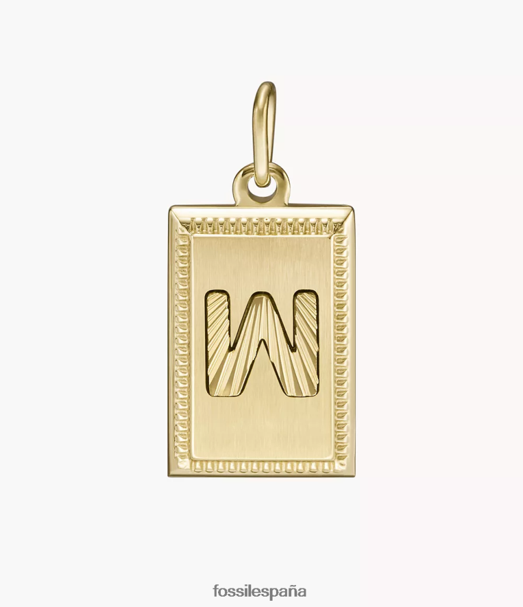 joyas 804XJ41276 tono dorado mujer Fossil Oh, tan encantador colgante inicial de acero inoxidable.