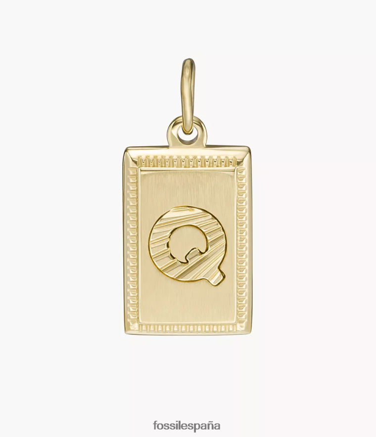 joyas 804XJ41307 tono dorado mujer Fossil Oh, tan encantador colgante inicial de acero inoxidable.