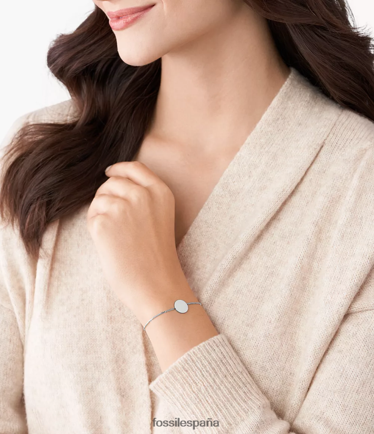 joyas 804XJ41009 acero inoxidable mujer Fossil pulsera de disco de carril