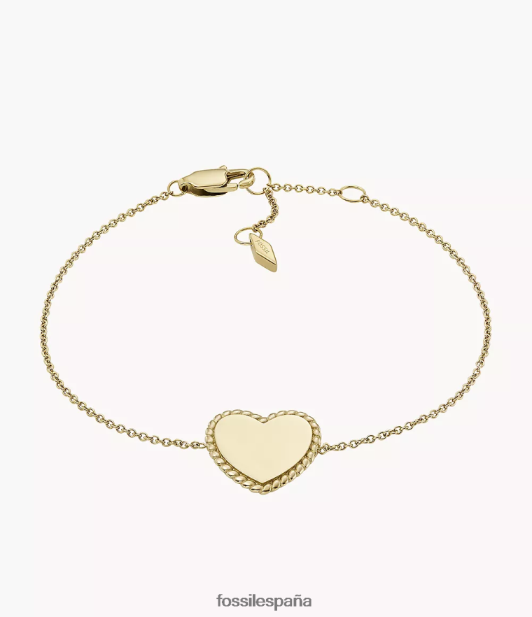 joyas 804XJ41012 tono dorado mujer Fossil pulsera de estación de acero inoxidable