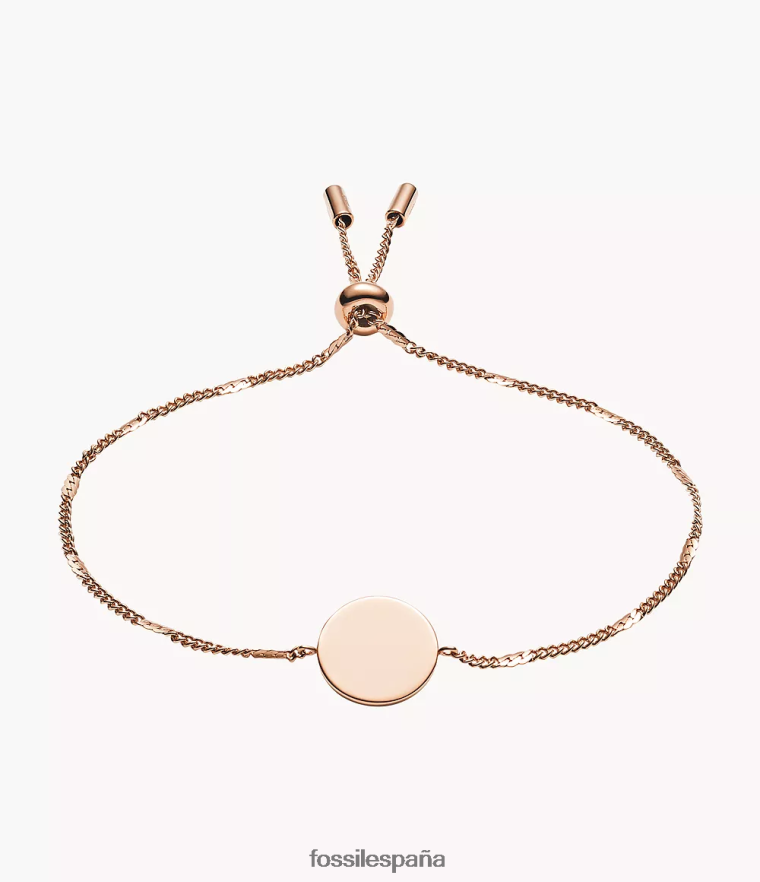 joyas 804XJ41018 tono oro rosa mujer Fossil pulsera de disco de carril