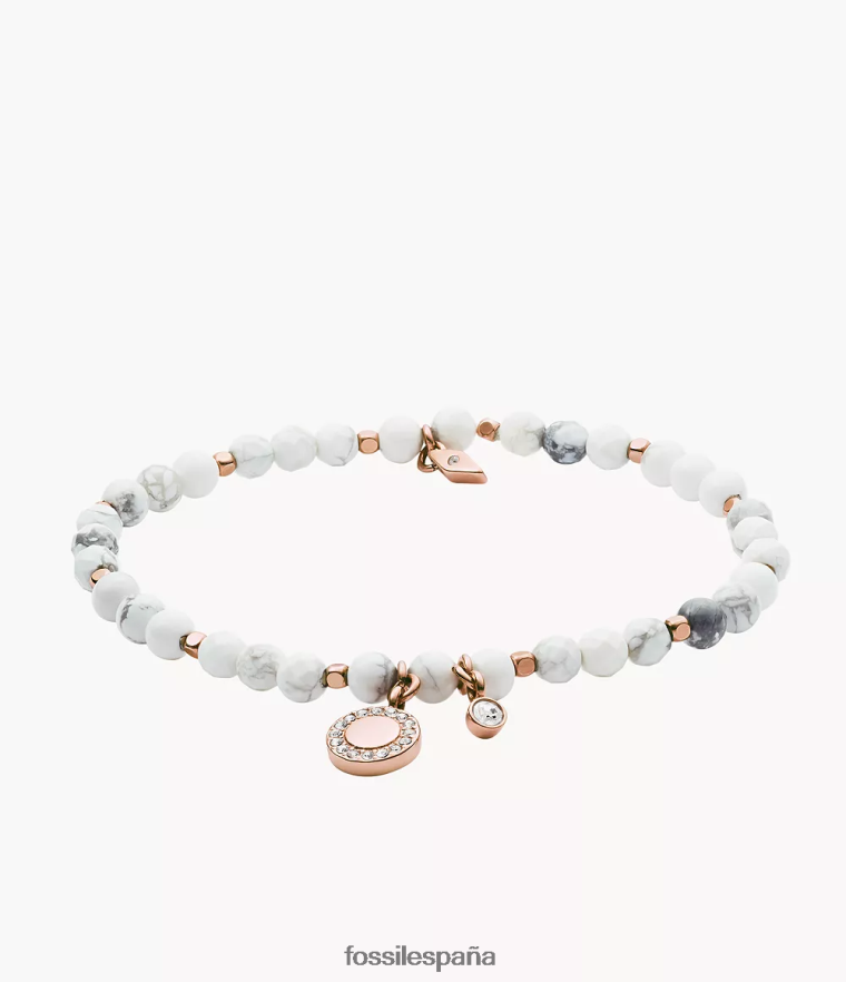 joyas 804XJ41021 blanco mujer Fossil pulsera de howlita georgia