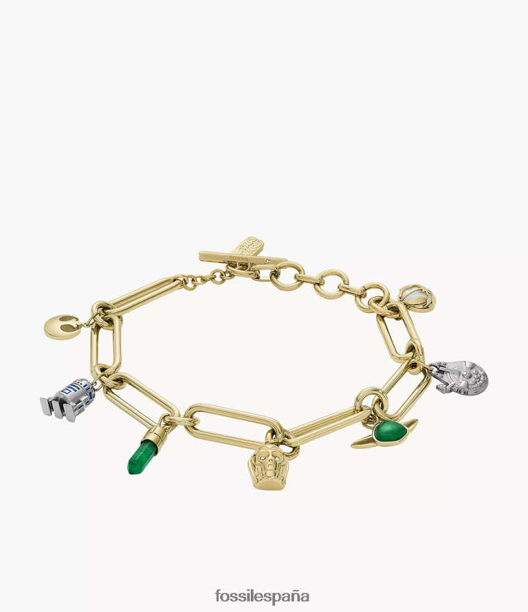 joyas 804XJ4962 ópalo/acenturina verde/esmalte azul mujer Fossil pulsera con dijes de la guerra de las galaxias