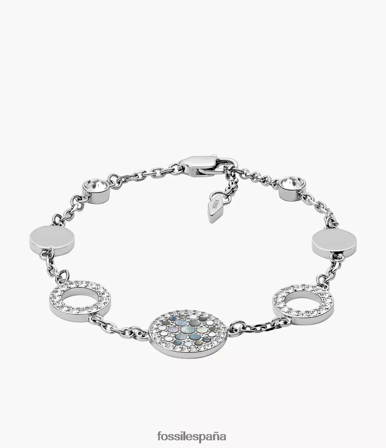 joyas 804XJ4994 madre perla mujer Fossil pulsera de estación de disco de mosaico val