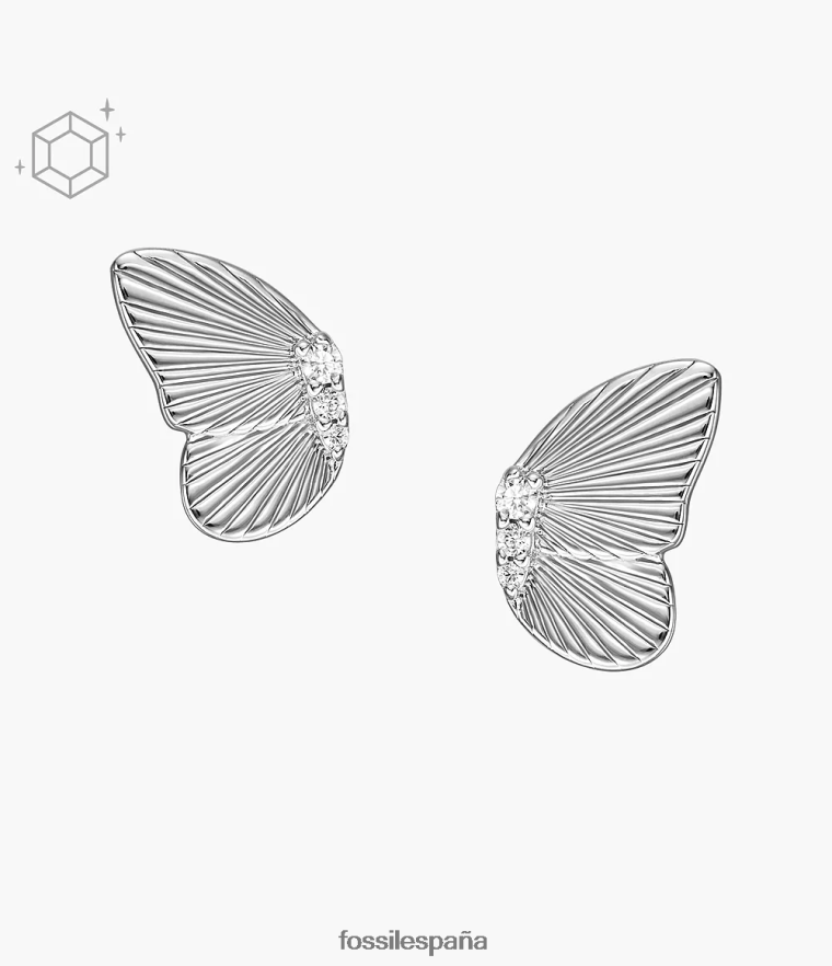 joyas 804XJ41034 plata mujer Fossil aretes de mariposas de primera ley