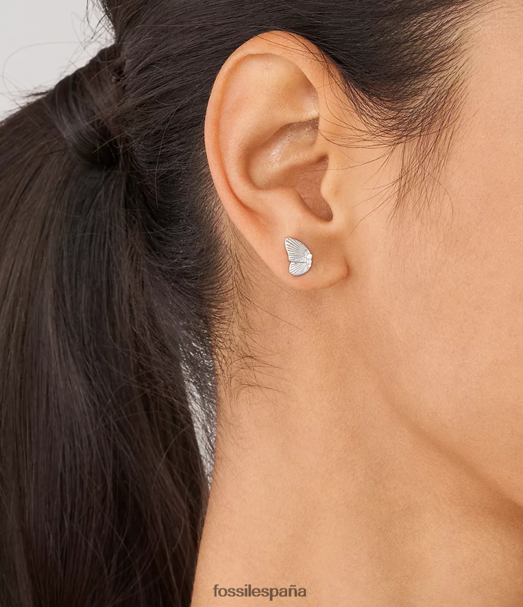 joyas 804XJ41034 plata mujer Fossil aretes de mariposas de primera ley