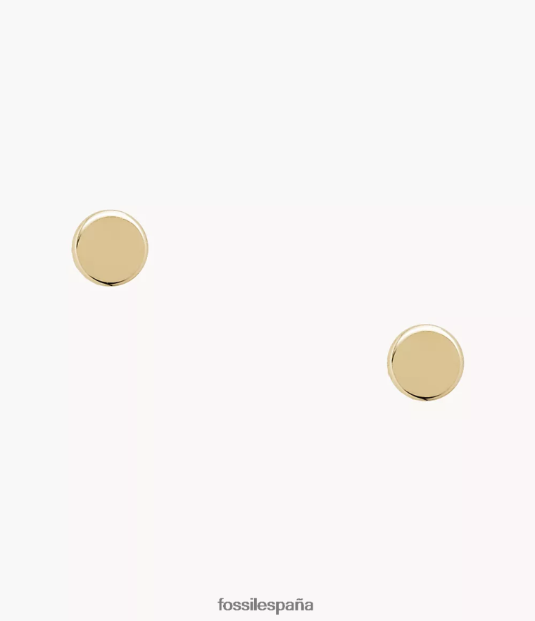 joyas 804XJ41035 tono dorado mujer Fossil todos los aretes de acero inoxidable apilados
