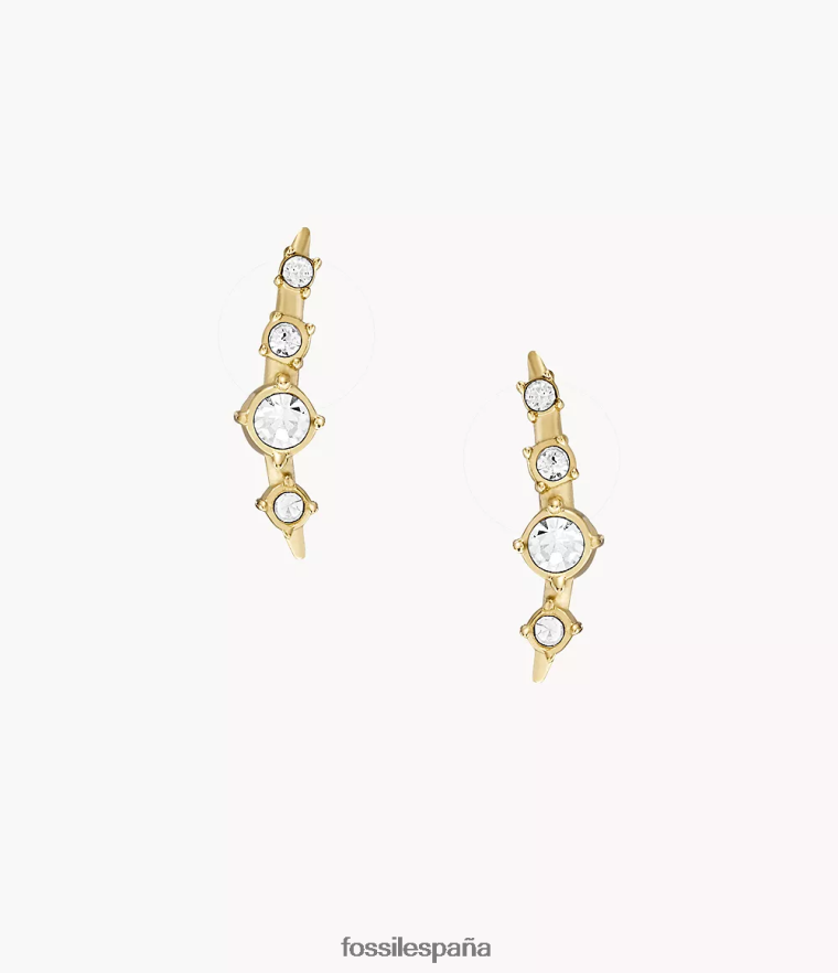 joyas 804XJ41037 tono dorado mujer Fossil todos los pendientes escaladores de acero inoxidable apilados