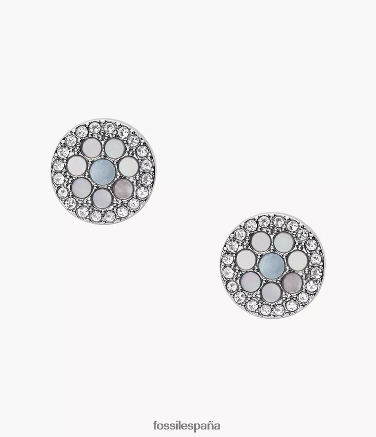 joyas 804XJ41044 azul mujer Fossil pendiente val mosaico de acero inoxidable