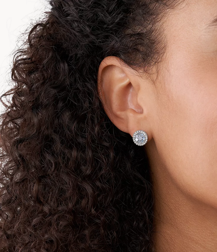 joyas 804XJ41044 azul mujer Fossil pendiente val mosaico de acero inoxidable