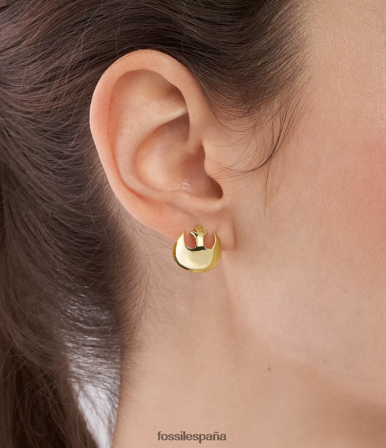joyas 804XJ41048 tono dorado mujer Fossil Pendientes de aro de acero inoxidable de resistencia de Star Wars