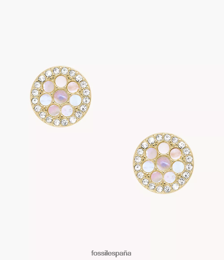 joyas 804XJ41049 nácar blanco mujer Fossil pendientes de mosaico sadie
