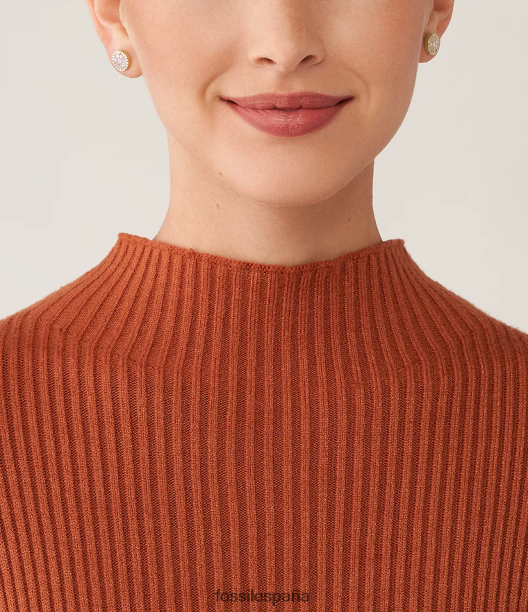 joyas 804XJ41049 nácar blanco mujer Fossil pendientes de mosaico sadie