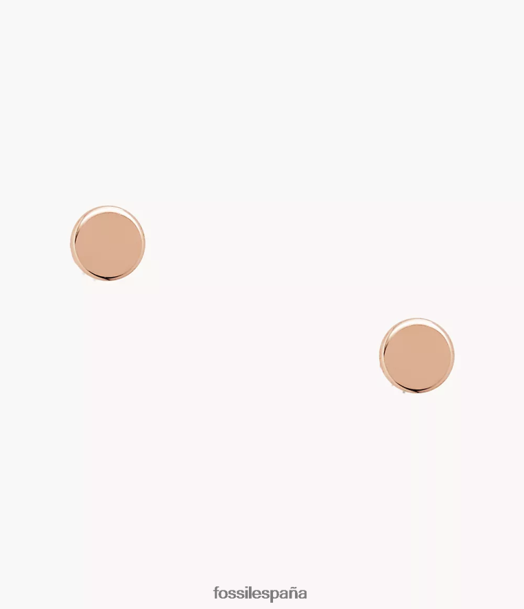 joyas 804XJ41054 tono oro rosa mujer Fossil pendiente redondo de acero inoxidable sadie